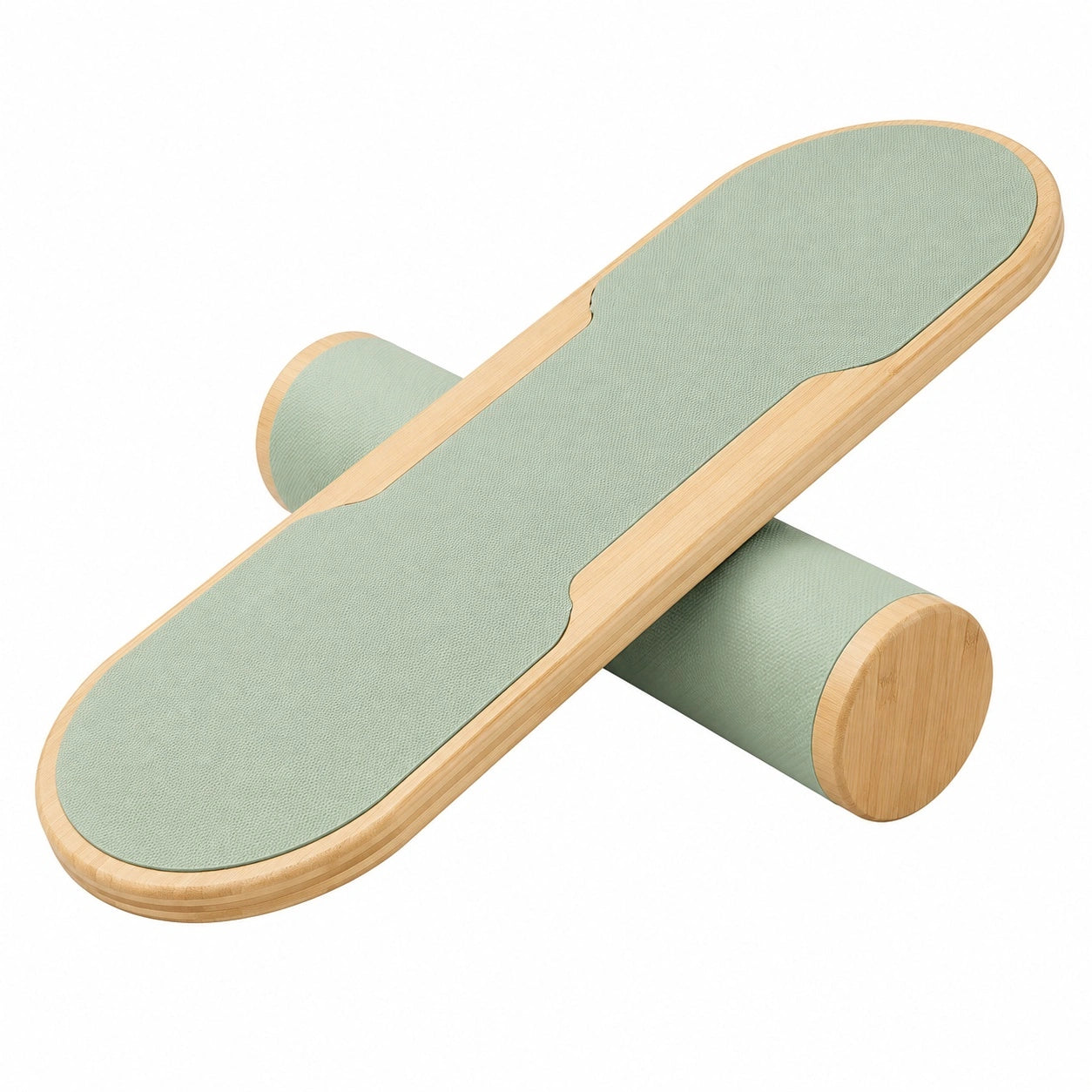 Grünes Bambus Balance Board für Gleichgewichtstraining