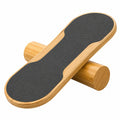 Bambus Balance Board mit rutschfester Oberfläche, Schwarz