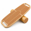 Balance Board aus Bambus mit Korkoberfläche, rutschfest, Natur