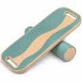 Balance Board mit Rolle Blau Holz