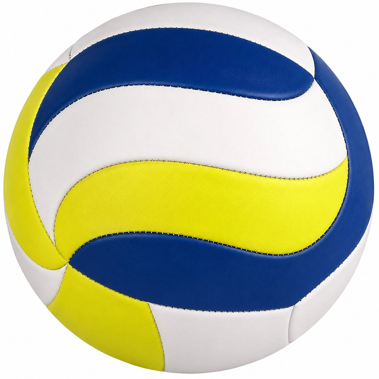 Volleyball Größe 5 für Indoor und Outdoor, Blau/Weiß/Gelb