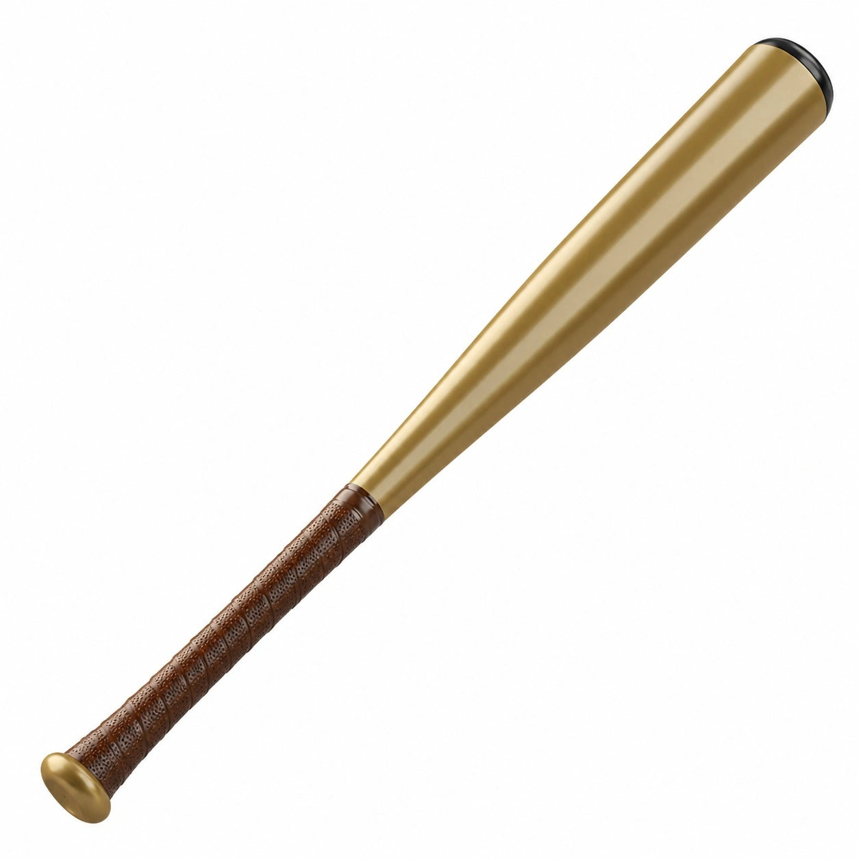 Baseballschläger aus Metall in Gold und Braun