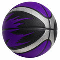 Basketball für Outdoor und Indoor, Größe 7, Lila/Schwarz/Silber