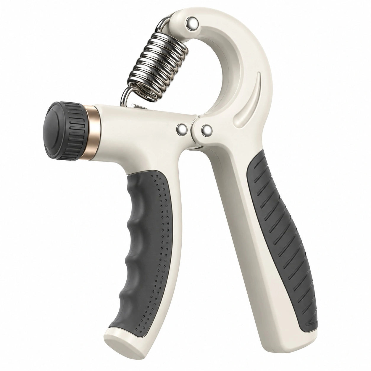 Verstellbarer Handtrainer mit rutschfestem Griff, Beige/Schwarz, 5-60 kg