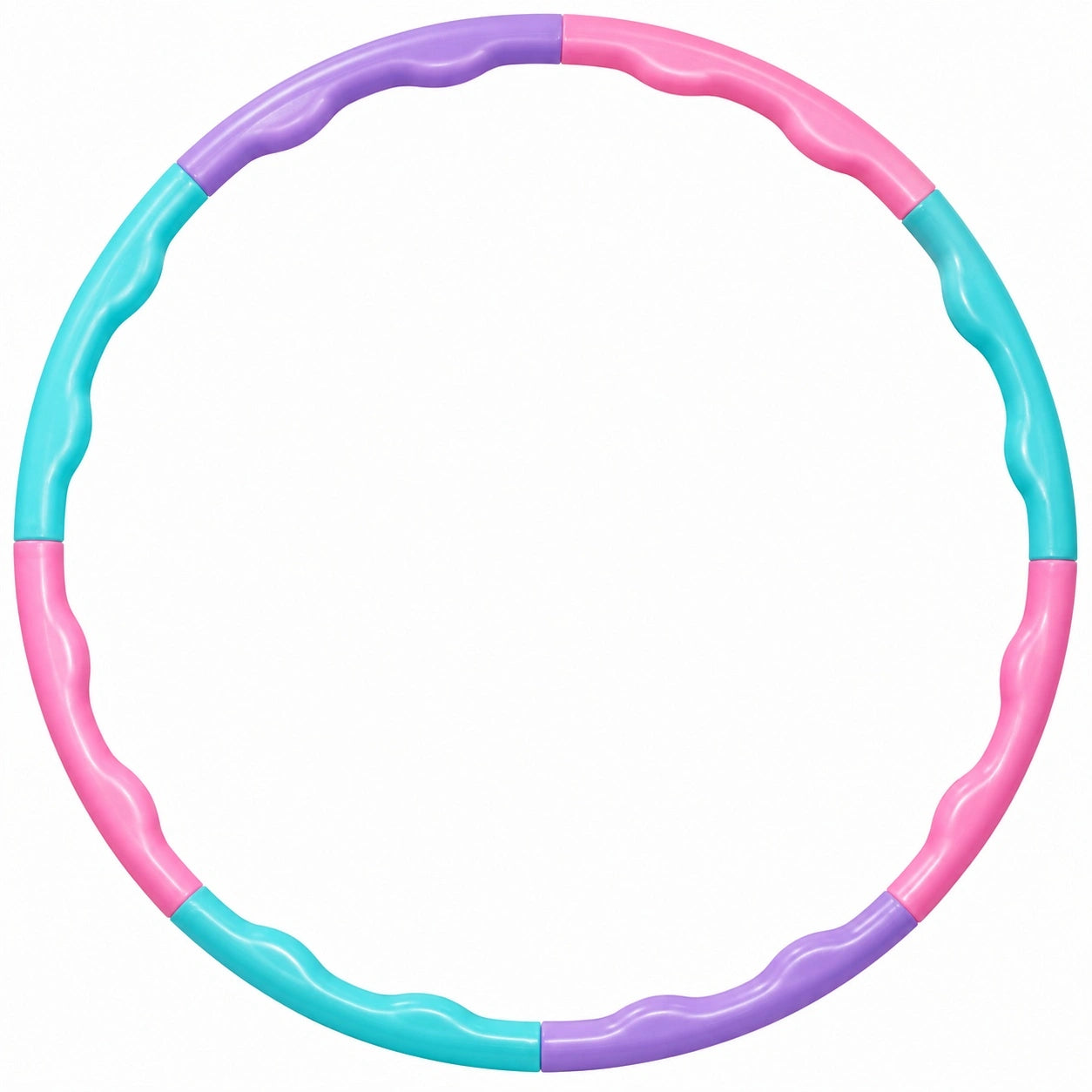 Hula Hoop Fitness Reifen mit Massagefunktion - Rosa/Lila/Türkis, 100cm
