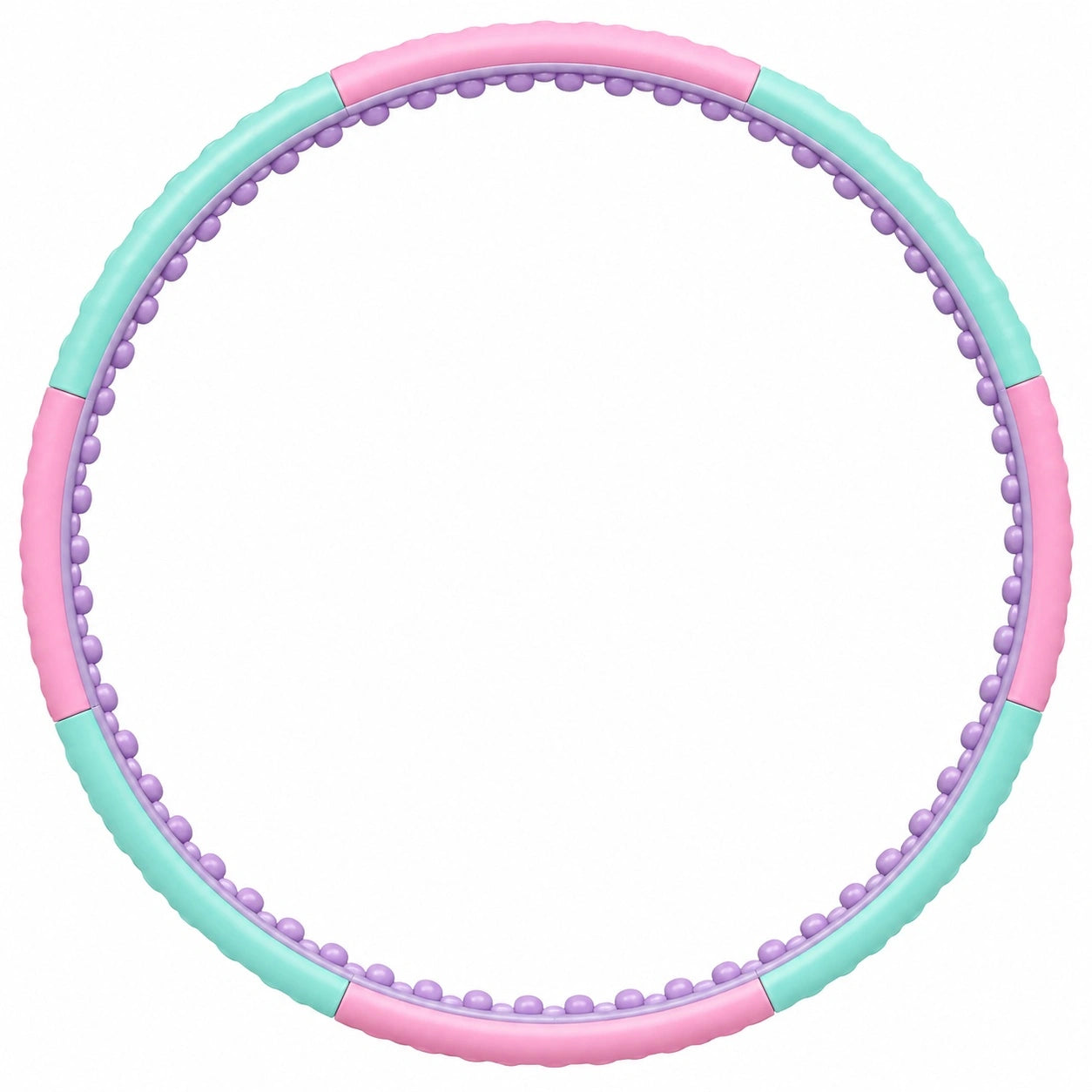 Hula-Hoop Reifen mit Massagefunktion - Rosa/Violett/Mint