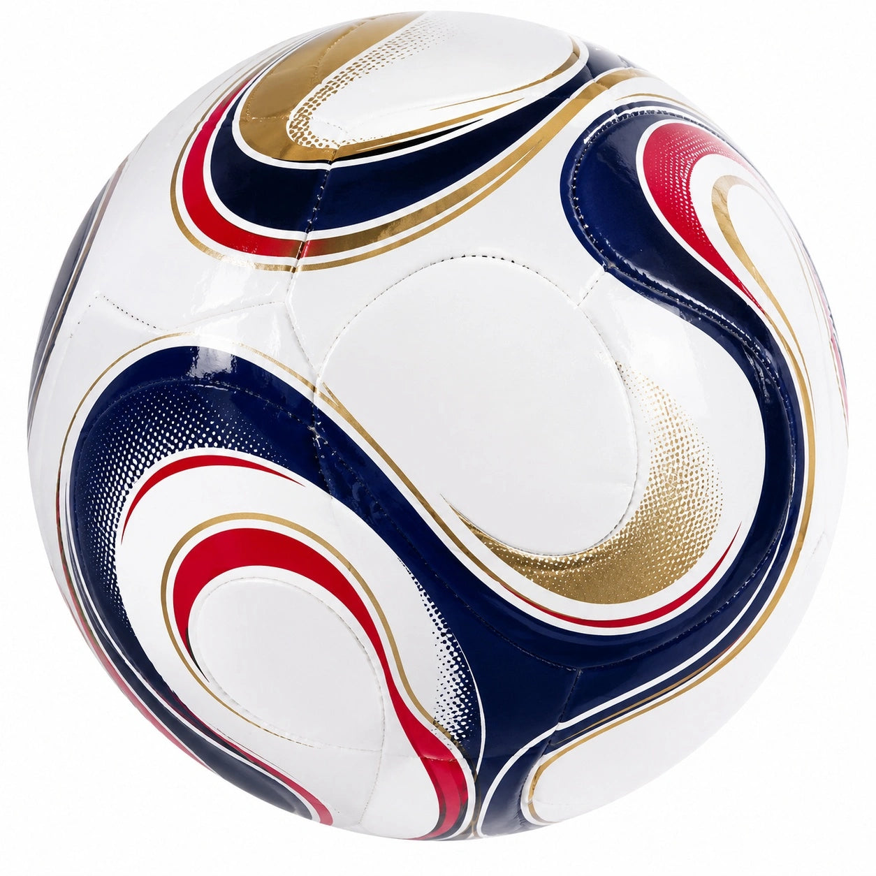 Fußball Größe 5 Turnier Weiß/Blau/Rot/Gold