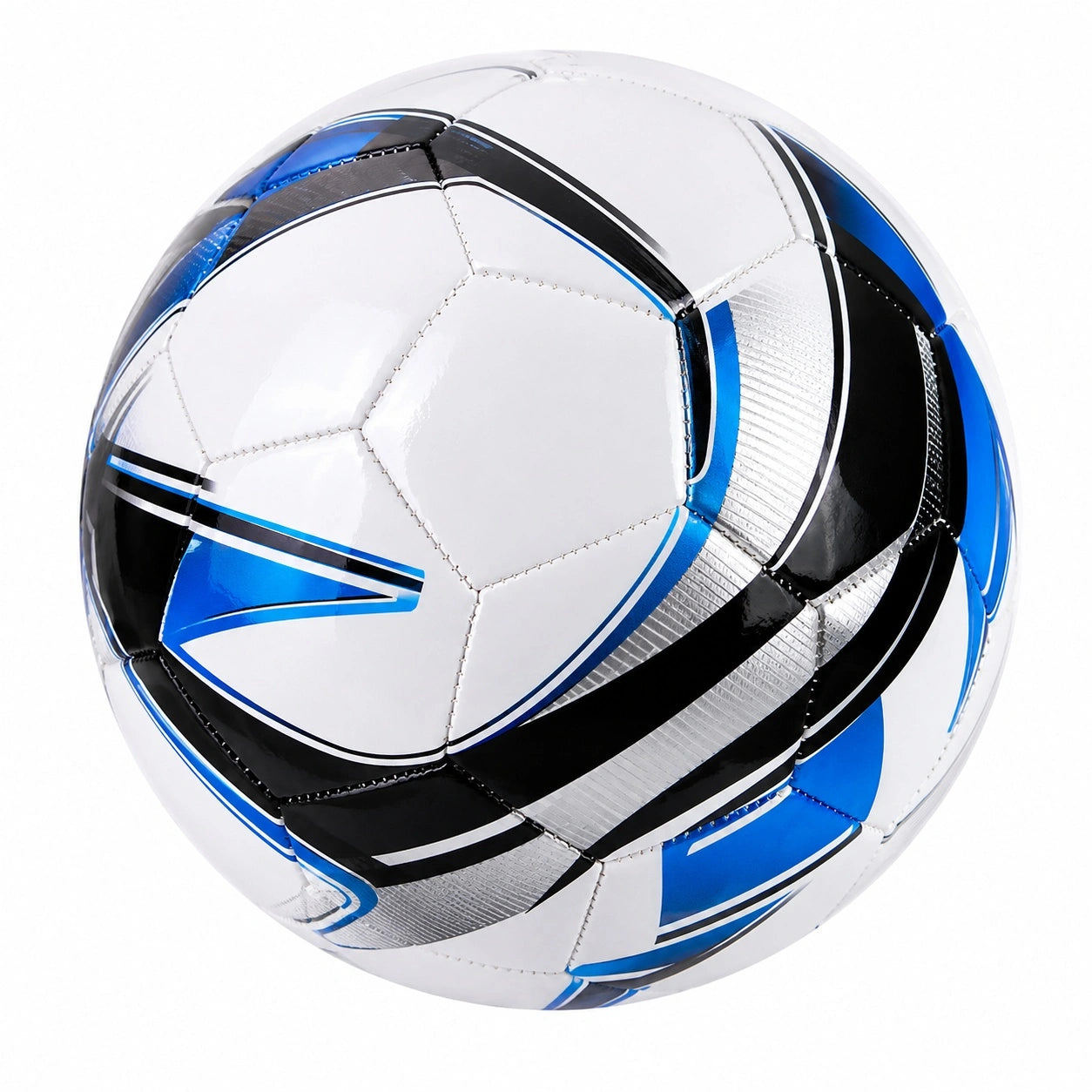 Fußball Trainingsball Weiß/Blau/Schwarz 68 cm
