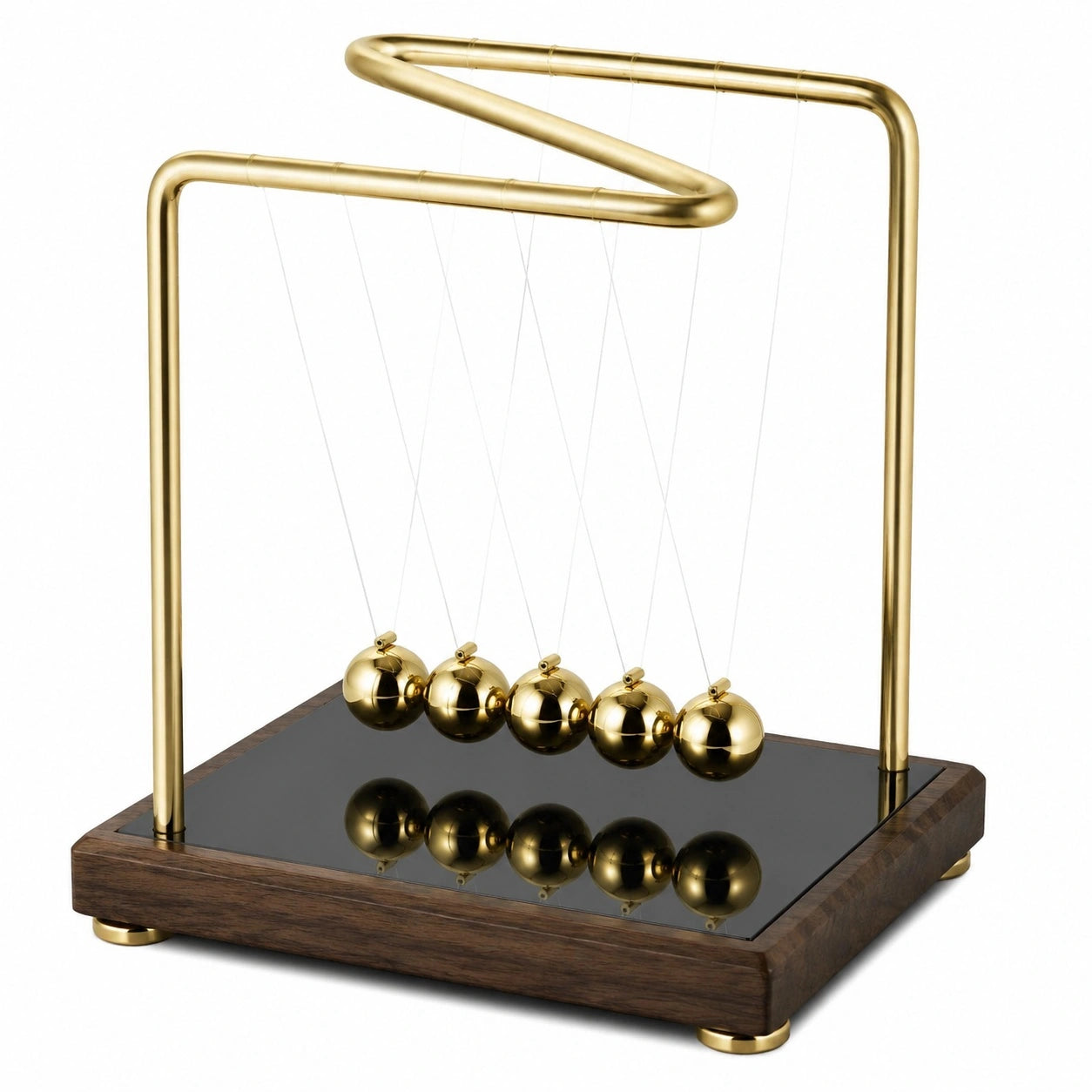 Newton Pendel Schreibtischspielzeug in Gold