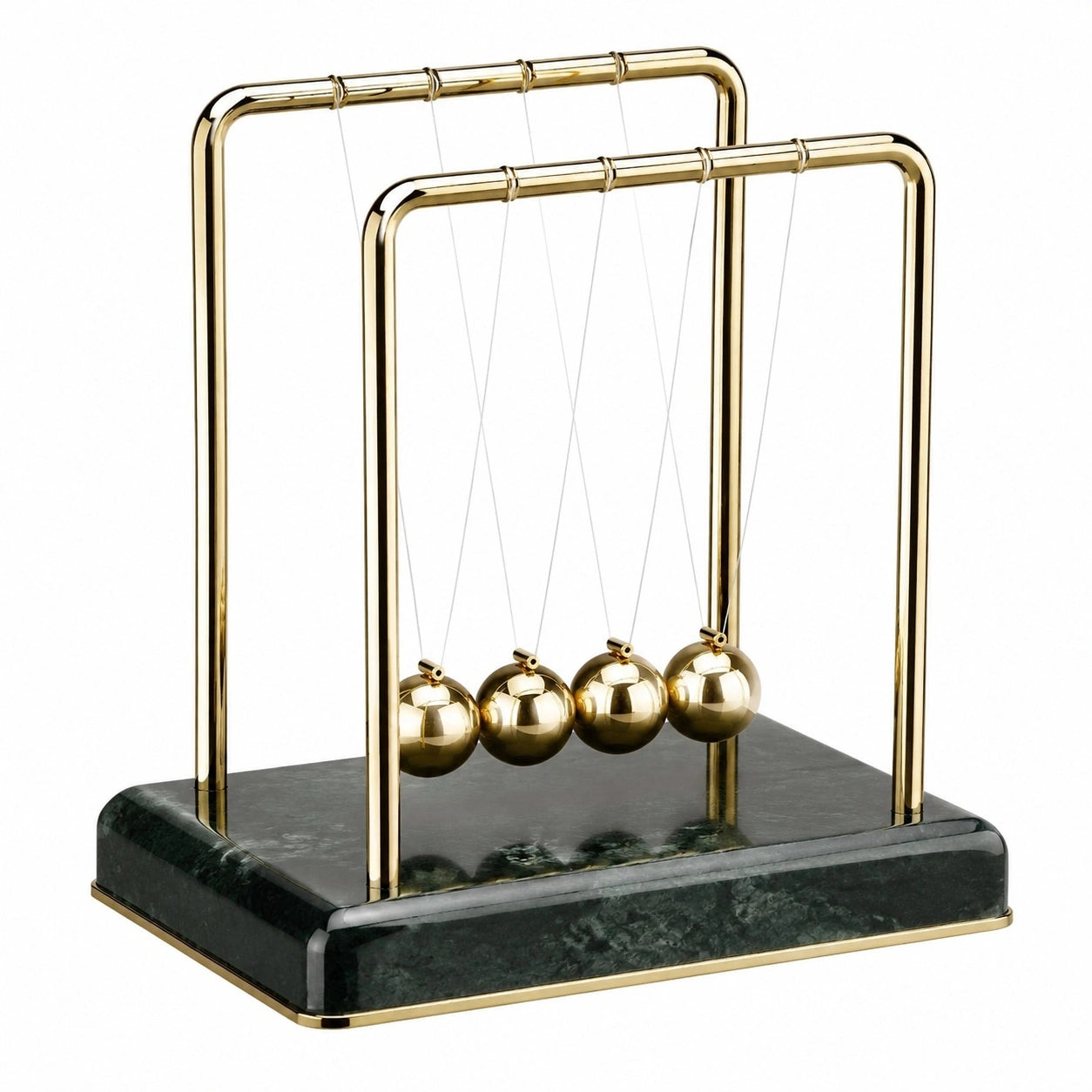 Newton Pendel aus Gold mit Marmorsockel