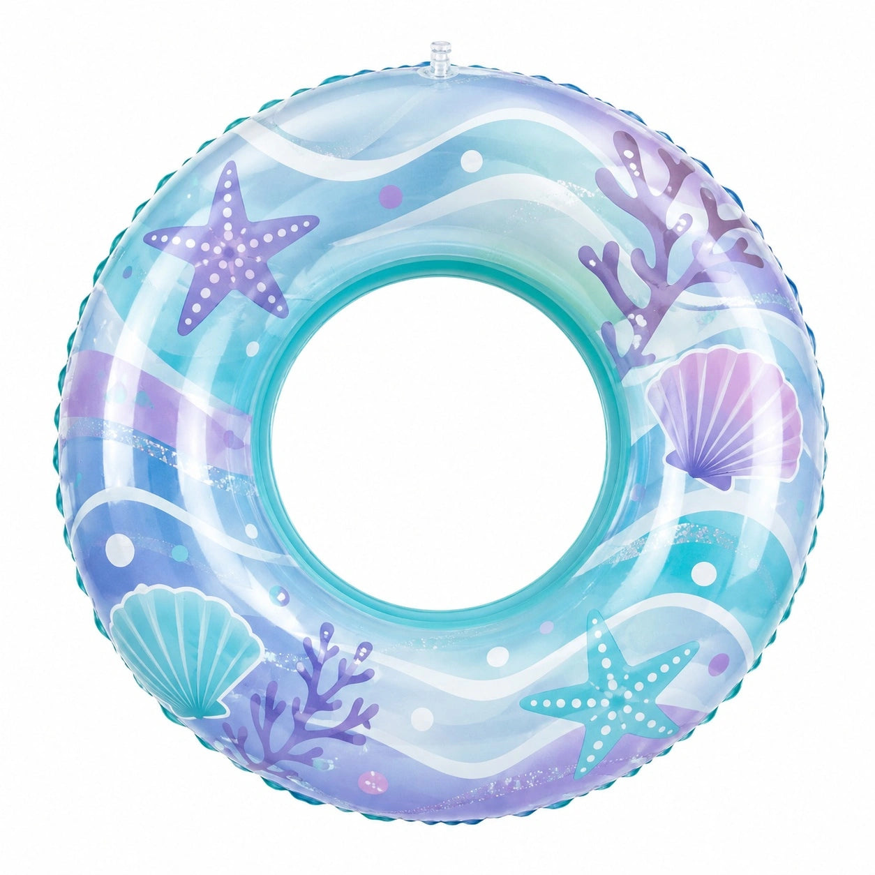 Aufblasbarer Schwimmring mit Meeresdesign 90 cm Bunt